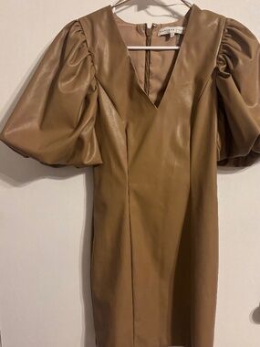 Faux Leather Dress
